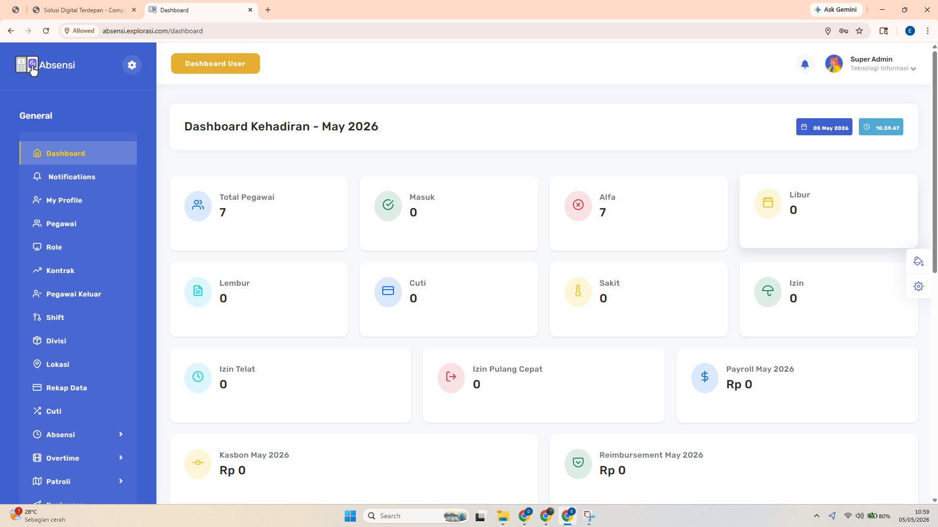 Aplikasi Absensi dan Payroll